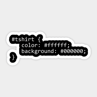 CSS Programmer Tshirt Sticker